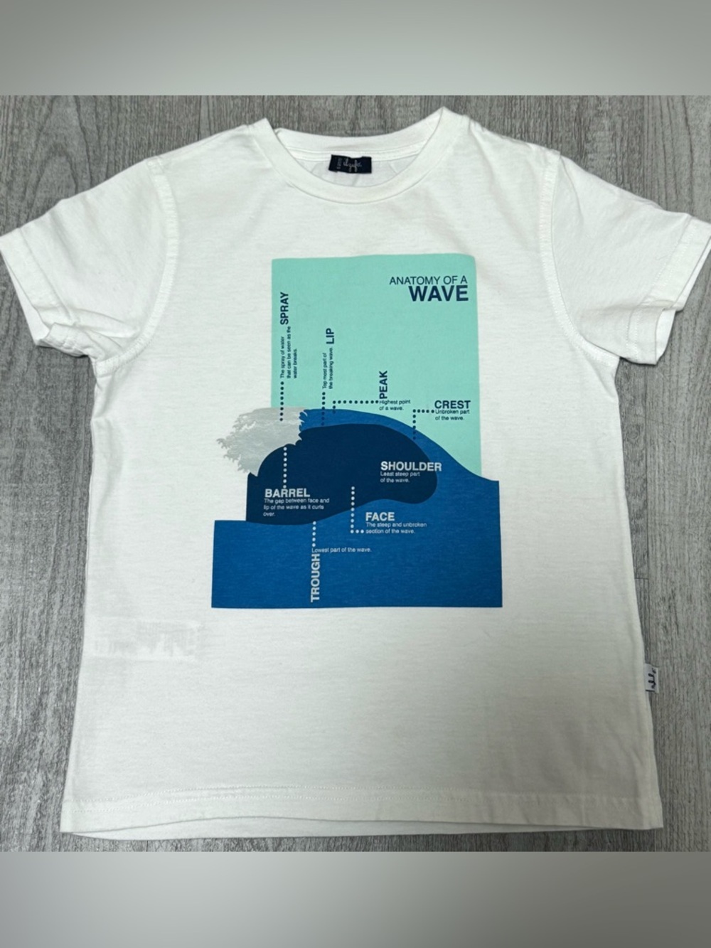 Il Gufo Boys Wave Graphic Tee 6Y White Cotton Made in Italy Designer